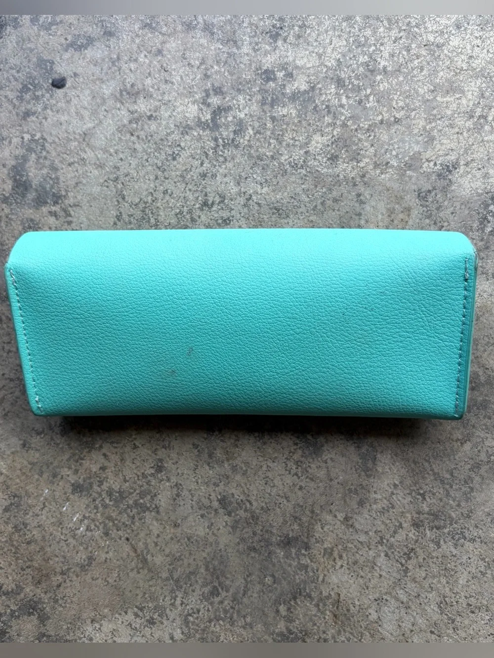 Tiffany & Co. turquoise leather clutch case